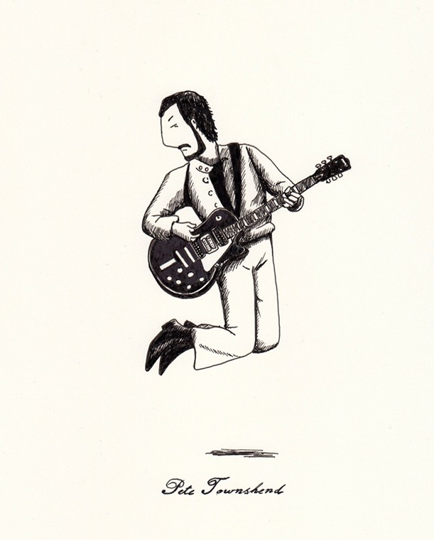 Pete Townshend illustration.
